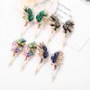 2PCS Women Luxury Crystal Bobby Pins Hair Clips Rhinestone Hair Pins Styling Hairdressing Headwear Hair Accessories (Blue) view 4