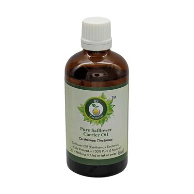 Safflower Oil | Carthamus Tinctorius | for Skin | for Cooking | Unrefined | for Painting | for Face | for Hair | for Skin | 100% Pure Natural | Cold Pressed | 15ml | 0.507oz by R V Essential