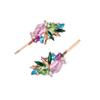 2PCS Women Luxury Crystal Bobby Pins Hair Clips Rhinestone Hair Pins Styling Hairdressing Headwear Hair Accessories (Colorful) view 2