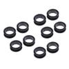 10pcs Barber Hair Shears Scissors Finger Rings Grips Inserts, Soft Silicone Finger Inserts for Hair Trimming Scissors - Black view 1
