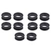 10pcs Barber Hair Shears Scissors Finger Rings Grips Inserts, Soft Silicone Finger Inserts for Hair Trimming Scissors - Black view 2