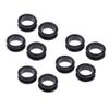 10pcs Barber Hair Shears Scissors Finger Rings Grips Inserts, Soft Silicone Finger Inserts for Hair Trimming Scissors - Black view 3
