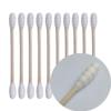 800pcs Natural Wood Stick Cotton Swabs - Double Spiral Cotton tips with Sturdy Handle - Multipurpose view 1