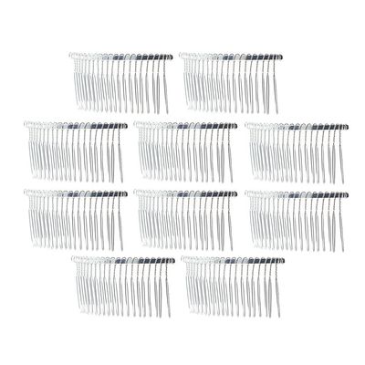 10pcs Metal Hair Combs 20 Teeth Barrette Hair Clip Findings for DIY Bride Hair Accessories Hair Jewelry