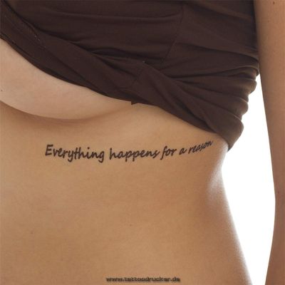 10 x Everything Happens for a Reason - Black Lettering - Temporary Skin Tattoo (10)