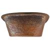 Square Rustic Fire Patina Copper Foot Rub Spa Beauty Salon Massage Pedicure Side Handles Bowl view 3
