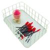 Duffire Wrought Iron Storage Basket, Cosmetic Storage Basket, Grid Basket Kitchen Rack, Skin Care Storage Box, L view 2