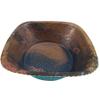 Square Aged Square Copper Foot Basin view 1