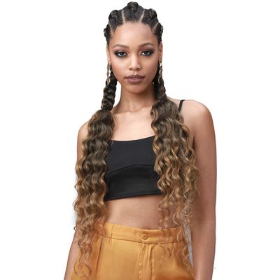 MULTI PACK DEALS! Bobbi Boss Synthetic Hair Braids Pre-Feathered 3X King Tips Ocean Wave 28" (1-PACK, T1B/27)