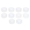 10pcs Barber Hair Shears Scissors Finger Rings Grips Inserts, Soft Silicone Finger Inserts for Hair Trimming Scissors - White view 1