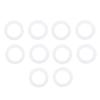 10pcs Barber Hair Shears Scissors Finger Rings Grips Inserts, Soft Silicone Finger Inserts for Hair Trimming Scissors - White view 2