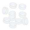 10pcs Barber Hair Shears Scissors Finger Rings Grips Inserts, Soft Silicone Finger Inserts for Hair Trimming Scissors - White view 3