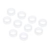 10pcs Barber Hair Shears Scissors Finger Rings Grips Inserts, Soft Silicone Finger Inserts for Hair Trimming Scissors - White view 4
