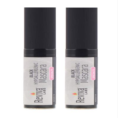 Reviva Labs Hypoallergenic Soap-Free Black Mascara, 0.25 ounce (Pack of 2)