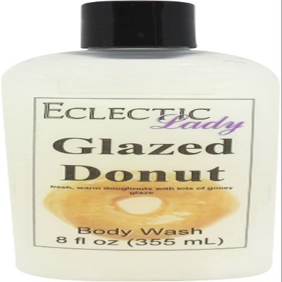 Eclectic Lady Liquid Pearl Body Wash - Glazed Donut Scent 3-in-1 Use For Bubble Bath, Hand Soap & Body Wash, Phthalate-Free Glazed Donut Fragrance, Handcrafted in USA (8 oz)