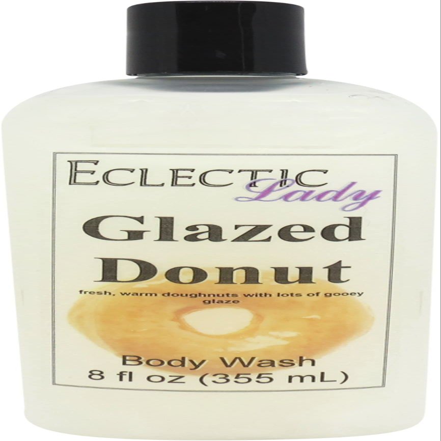 Eclectic Lady Liquid Pearl Body Wash - Glazed Donut Scent 3-in-1 Use For Bubble Bath, Hand Soap & Body Wash, Phthalate-Free Glazed Donut Fragrance, Handcrafted in USA (8 oz)