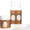LaLicious Brown Sugar Vanilla Skin Care Travel Set - Whipped Sugar Scrub, Shower Gel / Bubble Bath, Body Butter & Body Oil in a Luxe Velour Makeup Bag (4 Piece Kit) view 3