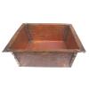 Rustic Square Copper Multi Purpose Bowl view 3