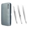 3 Pcs Russian Volume Japanese Stainless Steel Tweezers for Eyelash Extension (Matt Finish) view 1