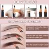 12 Piece Dark Brown Colour Waterproof Eyebrows Pencil Tattoo Makeup And Microblading Supplies Kit-Permanent Eye Brow Liners In Waterproof Eyebrow Pencils Peel - Brow Pencil Set For Marking(Dark Brown) view 3