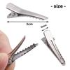 30MM Small Alligator Hair Clips, 100 Pieces Silver Metal Alligator Hair Pins Teeth Bows Crocodile Hair Clips Holders Accessories for Hair Care, Arts & Crafts Projects view 2