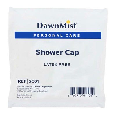 DawnMist Clear Shower Cap One Size Disposable SC01 200 per Box