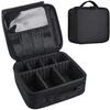 Bvser Travel Makeup Case, Cosmetic Train Case Organizer Portable Artist Storage Makeup Bag with Adjustable Dividers for Cosmetics Makeup Brushes Toiletry Jewelry Digital Accessories - Black view 1