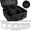 Bvser Travel Makeup Case, Cosmetic Train Case Organizer Portable Artist Storage Makeup Bag with Adjustable Dividers for Cosmetics Makeup Brushes Toiletry Jewelry Digital Accessories - Black view 4
