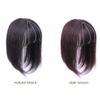 Straight Real Human Hair Topper Hairpiece with Bangs for Women with Thinning Hair, 12" Natural Black view 2