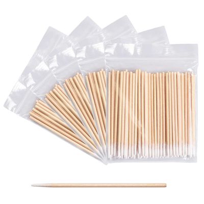 AKOAK 500 Pcs Tattoo 7CM Pointed Cotton Swabs, Cotton Swab Pointed, Cotton Swab Wooden Stick, Cotton Swab Applicator, Tattoo Permanent Supplies, Cosmetic Makeup Applicator