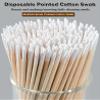 AKOAK 500 Pcs Tattoo 7CM Pointed Cotton Swabs, Cotton Swab Pointed, Cotton Swab Wooden Stick, Cotton Swab Applicator, Tattoo Permanent Supplies, Cosmetic Makeup Applicator view 3