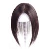 3" x 4.7" Silk Base Clip in Human Hair Forehead Topper, Wigelt Hairpieces for Women with Thinning Hair, 10" Light Brown view 2