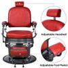 BarberPub Heavy Duty Vintage Barber Chair All Purpose Hydraulic Recline Salon Beauty Spa Equipment 3850 (Red) view 3