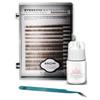 Eyebrow Extensions Kit with 1 x Trays of Mink Eyebrows in Dark Brown Comes on Mixed Length Trays 5-8 Mm Mix, Eyebrow Extension Glue Clear & Extension Tweezers by Kc Republic (Dark Brown, Blue Tweezer) view 1