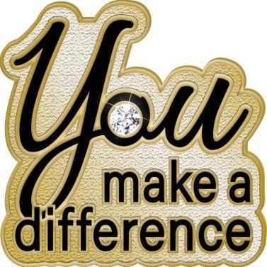 Crown Awards 1"x 1" You Make A Difference Lapel Pins, Recognition Pins Great You Make A Difference Gold Pins 30 Pack Prime