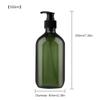 Yebeauty Pump Bottles, 17oz/500ml Liquid Soap Pump Bottles Dispenser Large Empty Plastic Refillable Containers- 2 Pack Green view 2