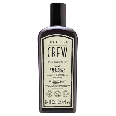 AMERICAN CREW Men's Pre Styler Boost Shampoo for Fine & Thin Hair, Instantly Volumizing Formula, Adds Volume, Lift, & Shine, Vegan, 8.4 fl oz