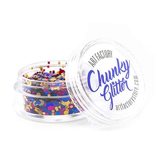 Art Factory Chunky Glitter - Fiesta (30 ml), Cosmetic Grade Polyester Glitter For Face, Body, Hair