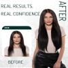 RUNATURE Weft Hair Extensions Human Hair,16 Inch Blonde Sew in Hair Extensions Real Human Hair, Straight Thick Sew in Human Hair Weft Extensions #8P60 100g view 2