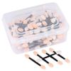 150 Eye Shadow Applicator Disposable Foam Makeup Brush Sponge Tipped Oval Eyeshadow Applicators Dual Sides with Container view 1