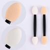 150 Eye Shadow Applicator Disposable Foam Makeup Brush Sponge Tipped Oval Eyeshadow Applicators Dual Sides with Container view 2