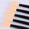 150 Eye Shadow Applicator Disposable Foam Makeup Brush Sponge Tipped Oval Eyeshadow Applicators Dual Sides with Container view 4