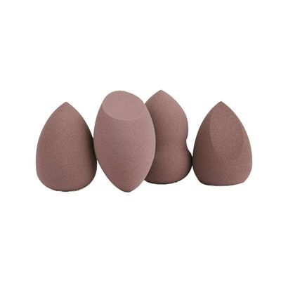 Makeup Sponge Blender-Beauty Sponge Blender Set 4 Pcs Foundation Blending Sponge Different Shapes to Blend Liquids, Creams, Contouring (Brown)