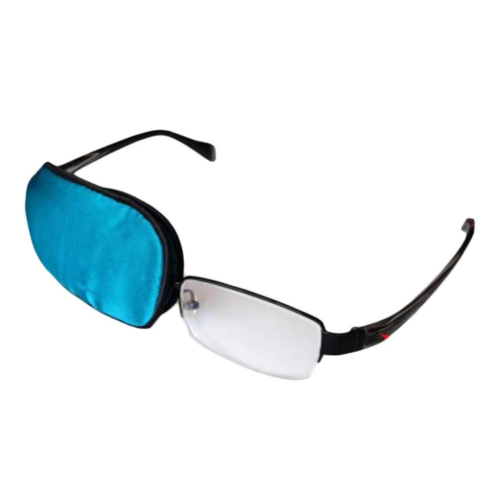 Adult/Kids Silk Glasses Eye Mask Amblyopia Strabismus Lazy Eye Patches Treat Lazy Eye and Strabismus(Blue)
