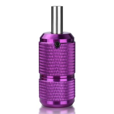 ATOMUS 25mm Tattoo Grips Tubes Self-lock Aluminum Alloy Tattoo Gun Grip Auto Self Locking Handle for Tattoo Machine Supply Body Art Tattoo Machine Parts (Purple)