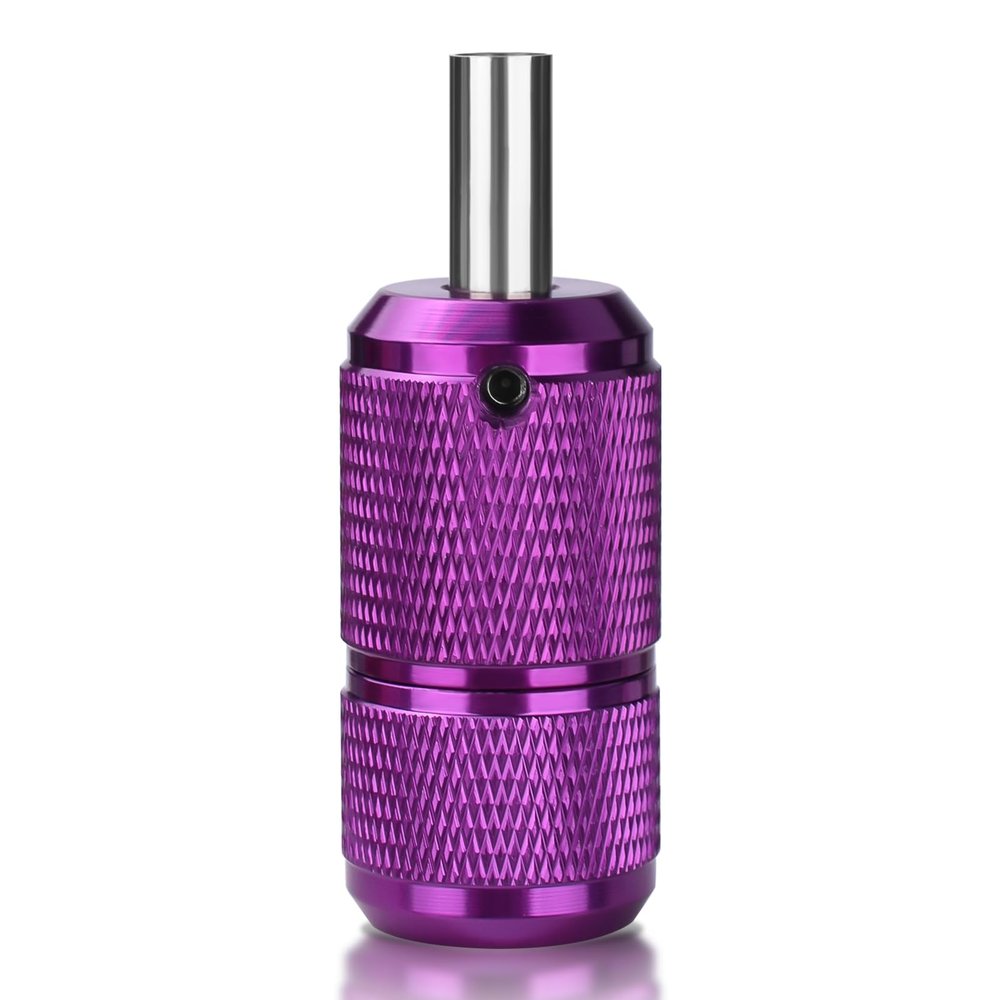 ATOMUS 25mm Tattoo Grips Tubes Self-lock Aluminum Alloy Tattoo Gun Grip Auto Self Locking Handle for Tattoo Machine Supply Body Art Tattoo Machine Parts (Purple)