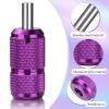 ATOMUS 25mm Tattoo Grips Tubes Self-lock Aluminum Alloy Tattoo Gun Grip Auto Self Locking Handle for Tattoo Machine Supply Body Art Tattoo Machine Parts (Purple) view 4