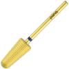 PANA 2-Way Volcano Carbide Bit 3/32" Shank Size - (Gold, Medium Grit) - Two Way Rotate use for Both Left and Right Handed Fast remove Acrylic or Hard Gel Nail Drill Bit for Manicure Pedicure view 3