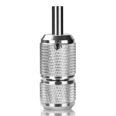 ATOMUS 25mm Tattoo Grips Tubes Self-lock Aluminum Alloy Tattoo Gun Grip Auto Self Locking Handle for Tattoo Machine Supply Body Art Tattoo Machine Parts (Silver)