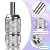 ATOMUS 25mm Tattoo Grips Tubes Self-lock Aluminum Alloy Tattoo Gun Grip Auto Self Locking Handle for Tattoo Machine Supply Body Art Tattoo Machine Parts (Silver) view 4